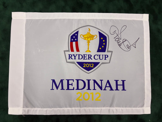 Ian Poulter Signed 2012 Ryder Cup at Medinah Golf Flag + Dealer COA
