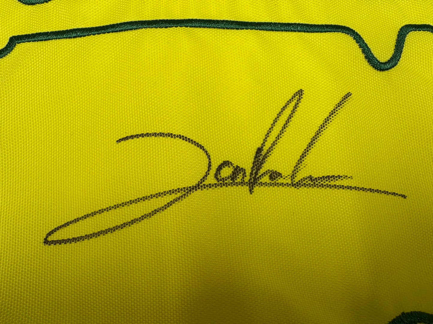 Jon Rahm Winner Signed 2023 Masters Golf Flag + Dealer COA