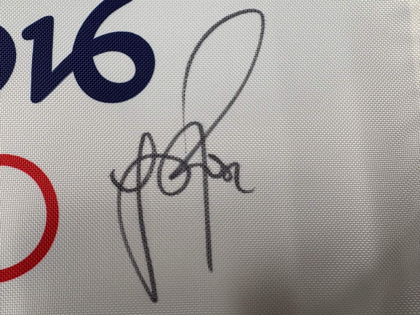 Justin Rose Signed Rio 2016 Olympic Golf Flag + Dealer COA