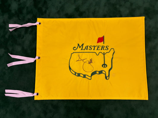 Adam Scott Signed Undated Masters Golf Flag + Dealer COA