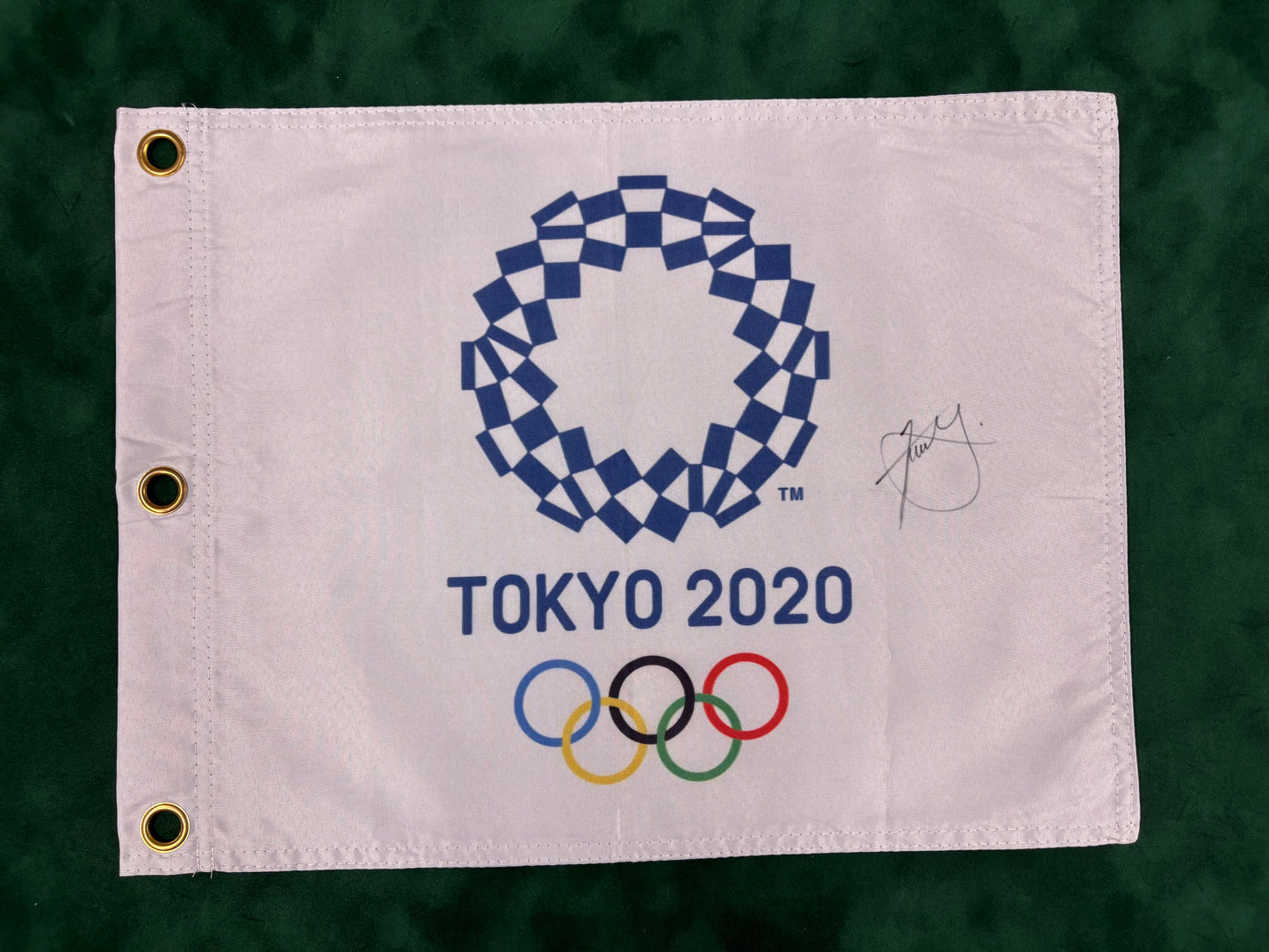 Xander Schauffele Signed Tokyo 2020 Olympic Golf Flag + Dealer COA