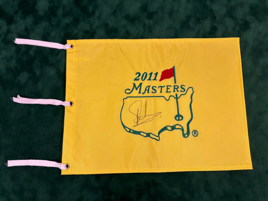 Charl Schwartzel Winner Signed 2011 Masters Golf Flag + Dealer COA