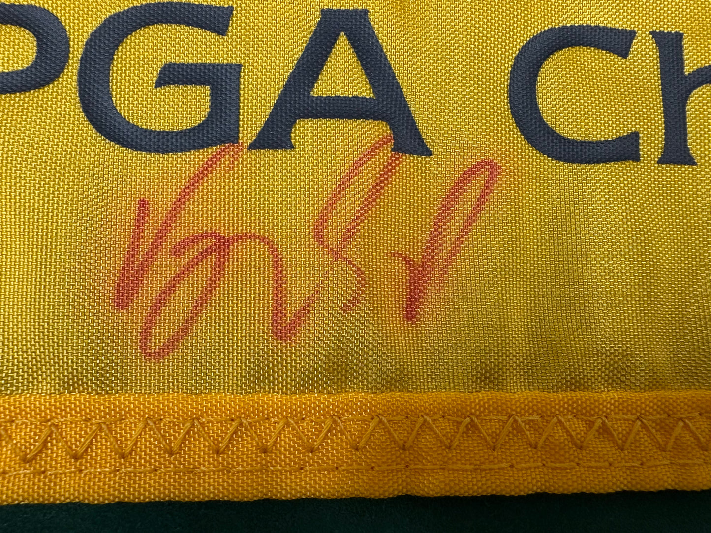 Vijay Singh Signed 86th PGA Championship at Whistling Straits Golf Flag + Dealer COA