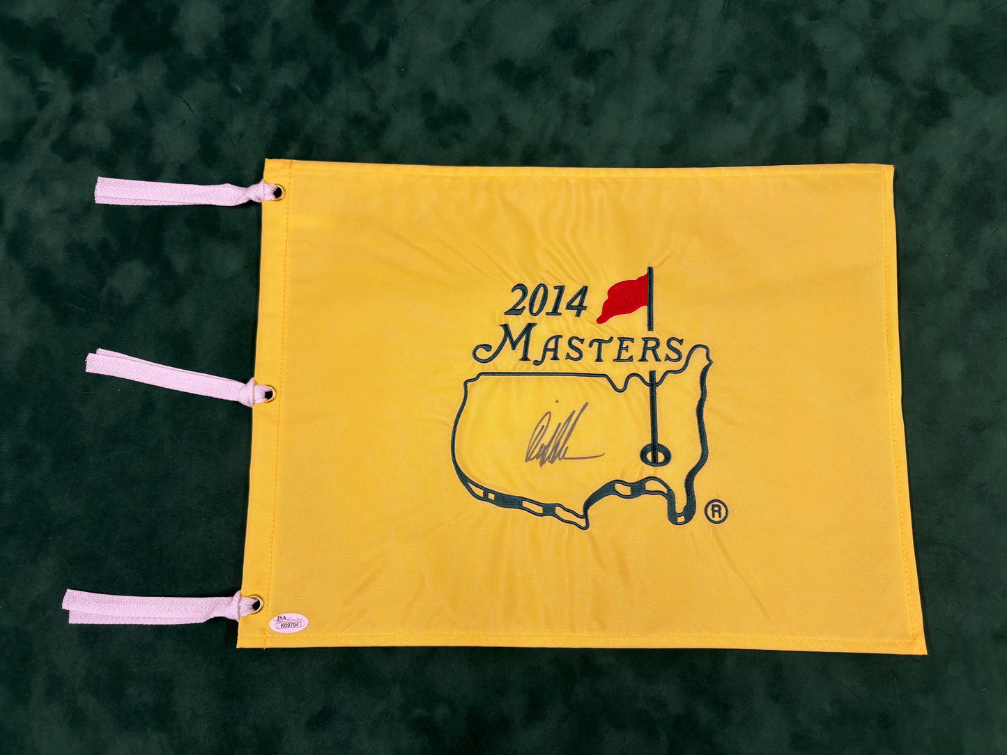 Craig Stadler Signed 2014 Masters Golf Flag + Dealer COA