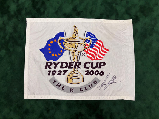 Henrik Stenson Signed 2006 Ryder Cup at The K Club Golf Flag + Dealer COA
