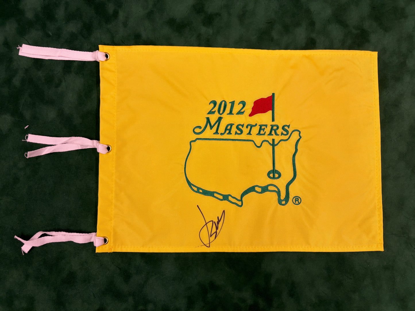 Jordan Spieth Signed 2012 Masters Golf Flag + Dealer COA