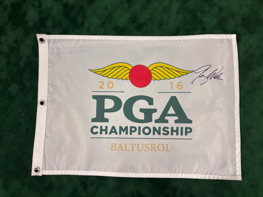 Jimmy Walker Winner Signed 2016 PGA Championship at Baltusrol White Golf Flag + Dealer COA