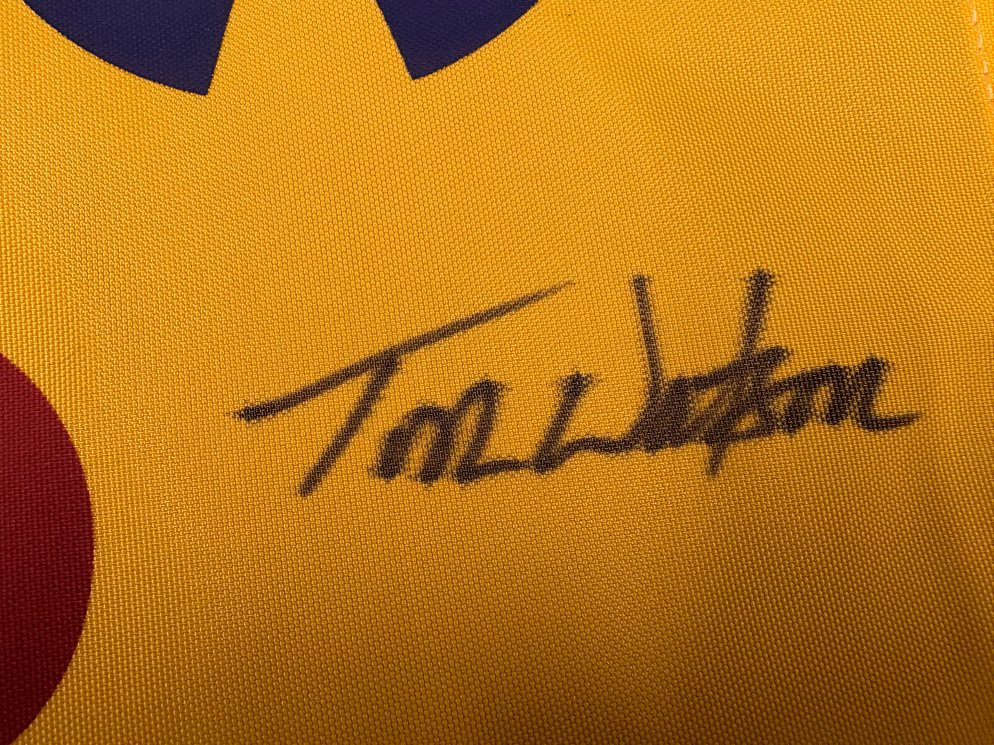 Tom Watson Signed 2012 Open at Royal Lytham & St Annes Golf Flag + Dealer COA