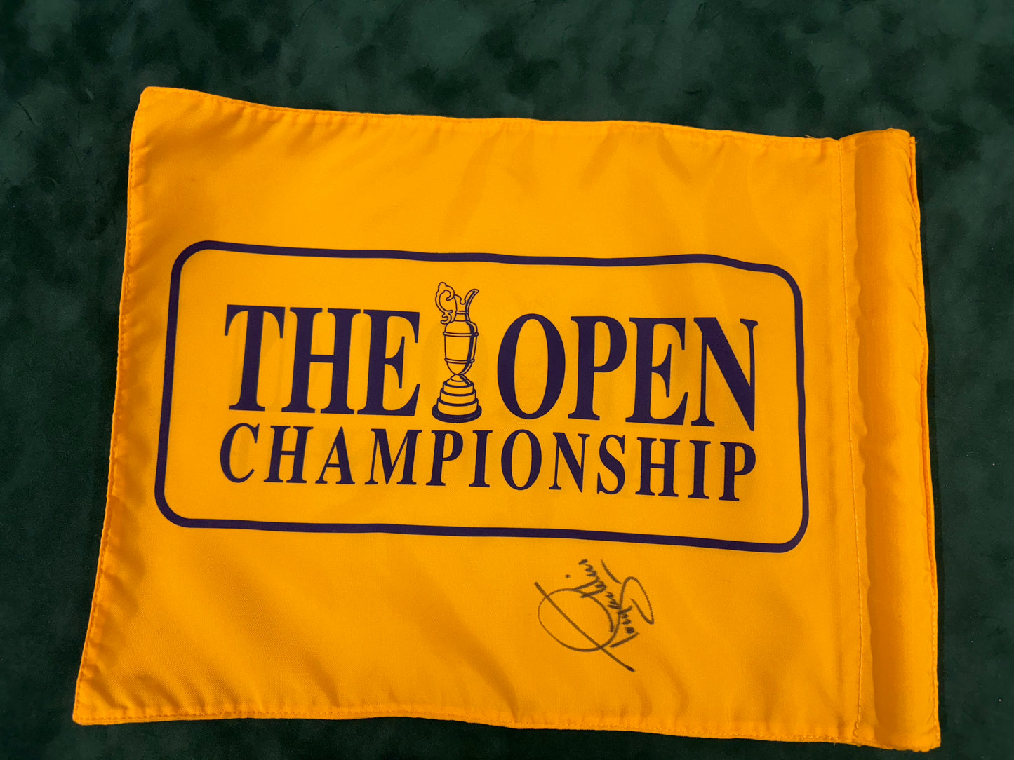 Tony Jacklin RARE Signed Autograph Course Used Open Golf Pin Flag + Dealer COA