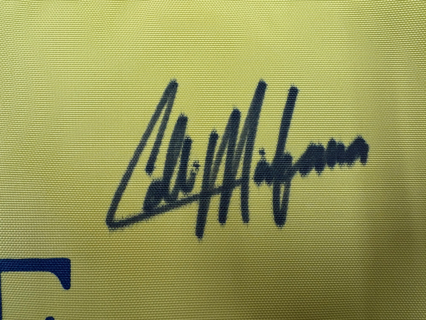 Collin Morikawa Winner Signed The Open at Royal St Georges Golf Pin Flag +Dealer COA JSA Witness