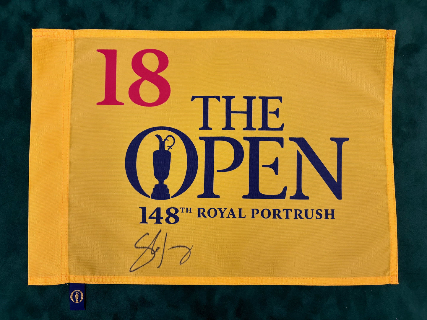 Shane Lowry Winner Signed 148th Open at Royal Portrush Golf Flag + Dealer COA