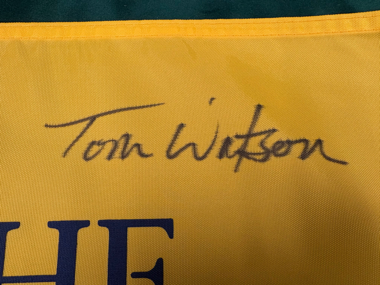 Tom Watson Signed 148th Open at Royal Portrush Golf Flag + Dealer COA