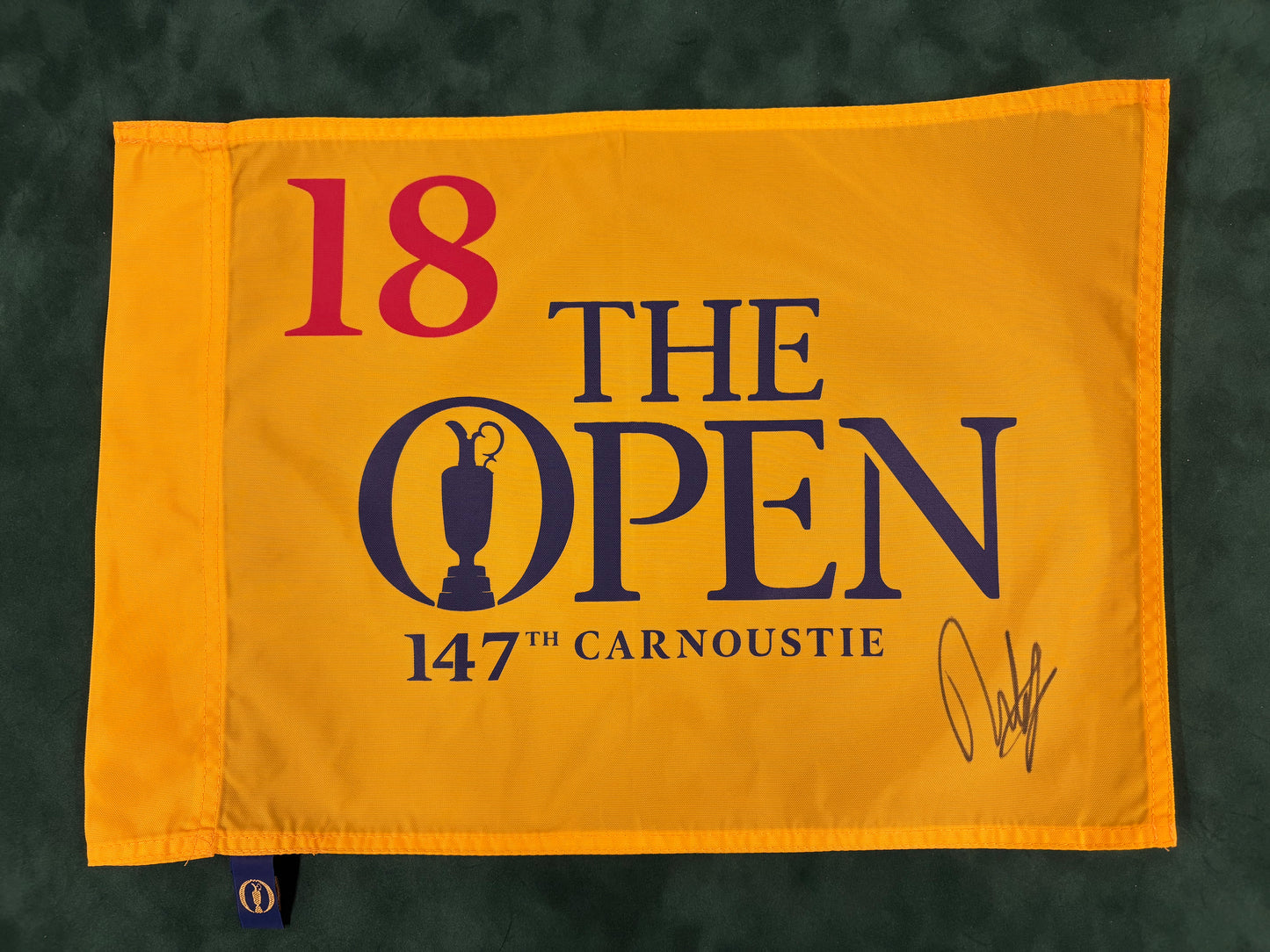 Francesco Molinari Winner Signed 147th Open at Carnoustie Golf Flag + Dealer COA