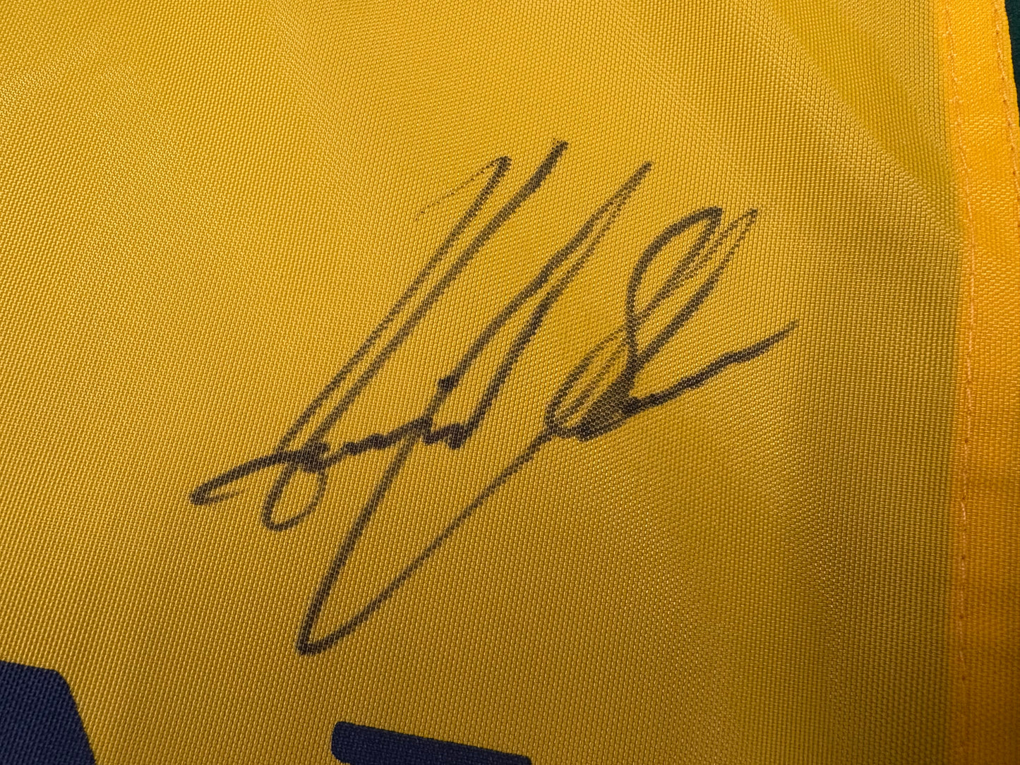 Henrik Stenson Winner Signed 145th Open at Royal Troon Golf Flag + Dealer COA