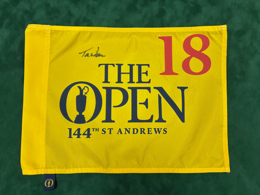Tom Watson Signed 144th Open at St Andrews Golf Flag (His Last Open) + Dealer COA