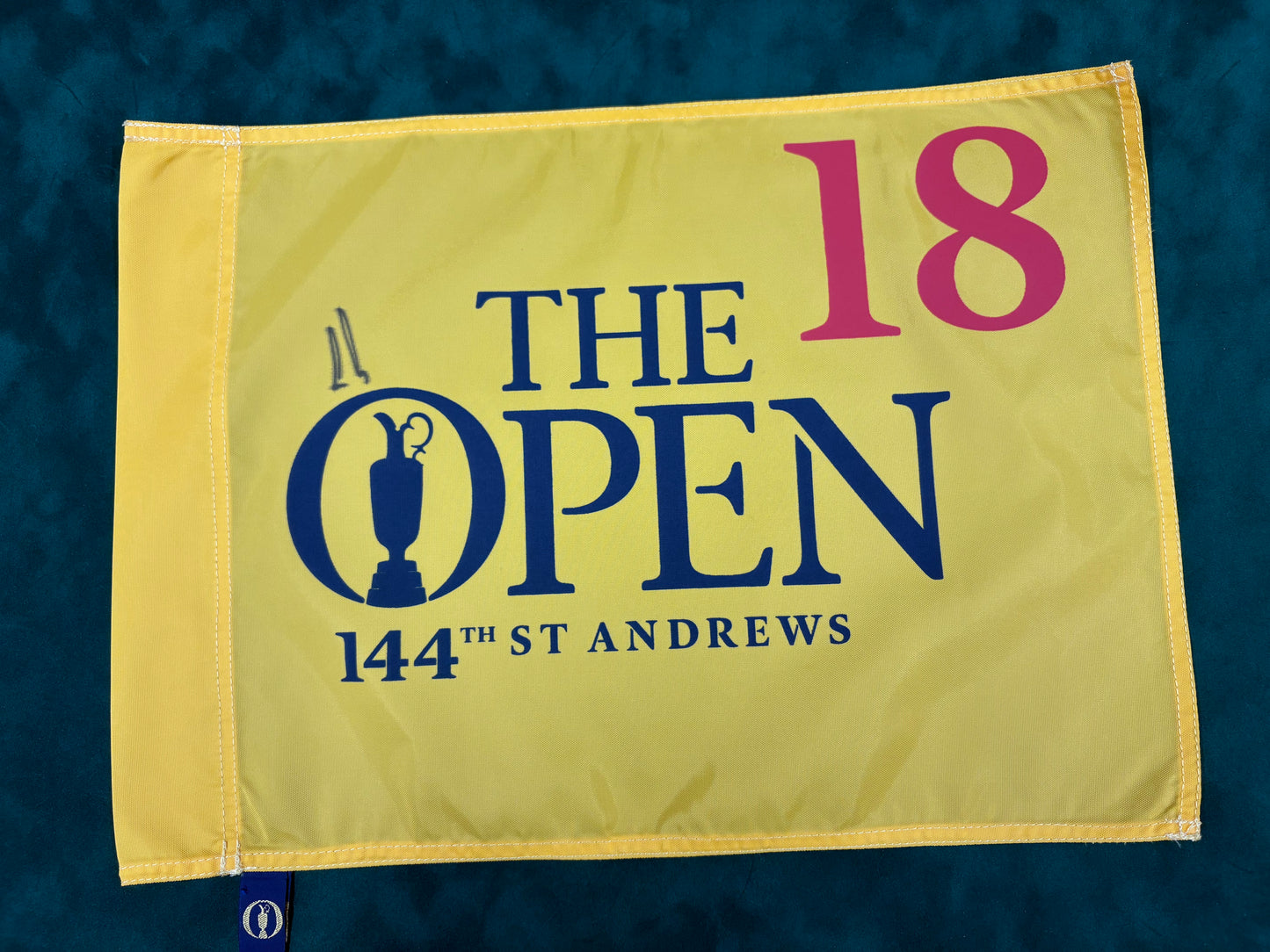 Ernie Els Signed 144th Open at St Andrews Golf Flag + Dealer COA