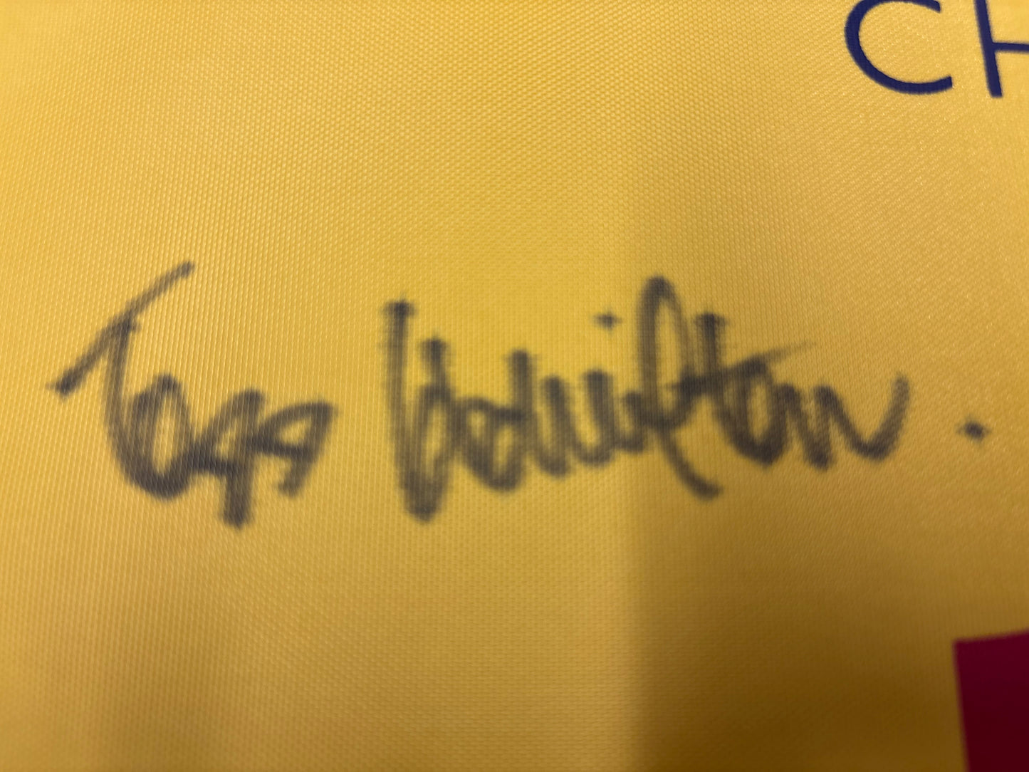 Todd Hamilton Winner Signed 2004 Open at Royal Troon Golf Flag + Dealer COA