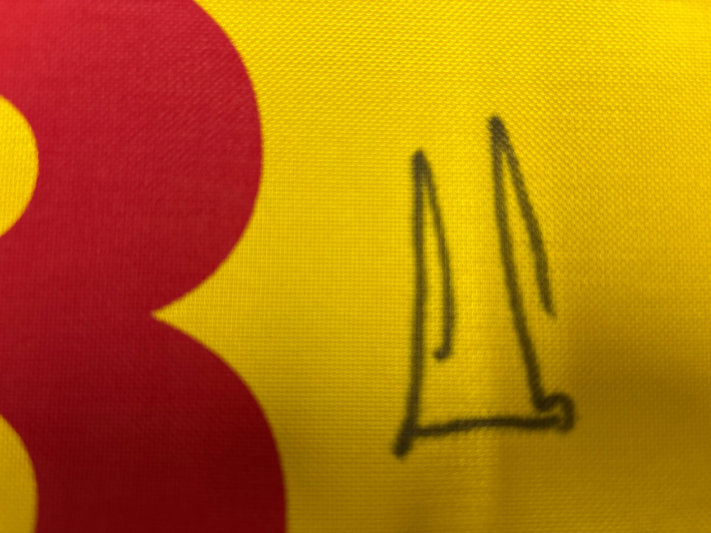 Ernie Els Signed Yellow 2002 The Open at Muirfield Golf Flag + Dealer COA