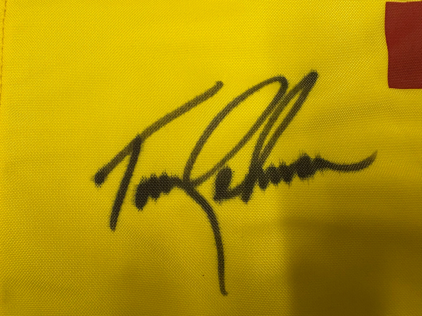 Tom Lehman Signed Royal Lytham 1996 Open Golf Course Used Pin Flag + Dealer COA