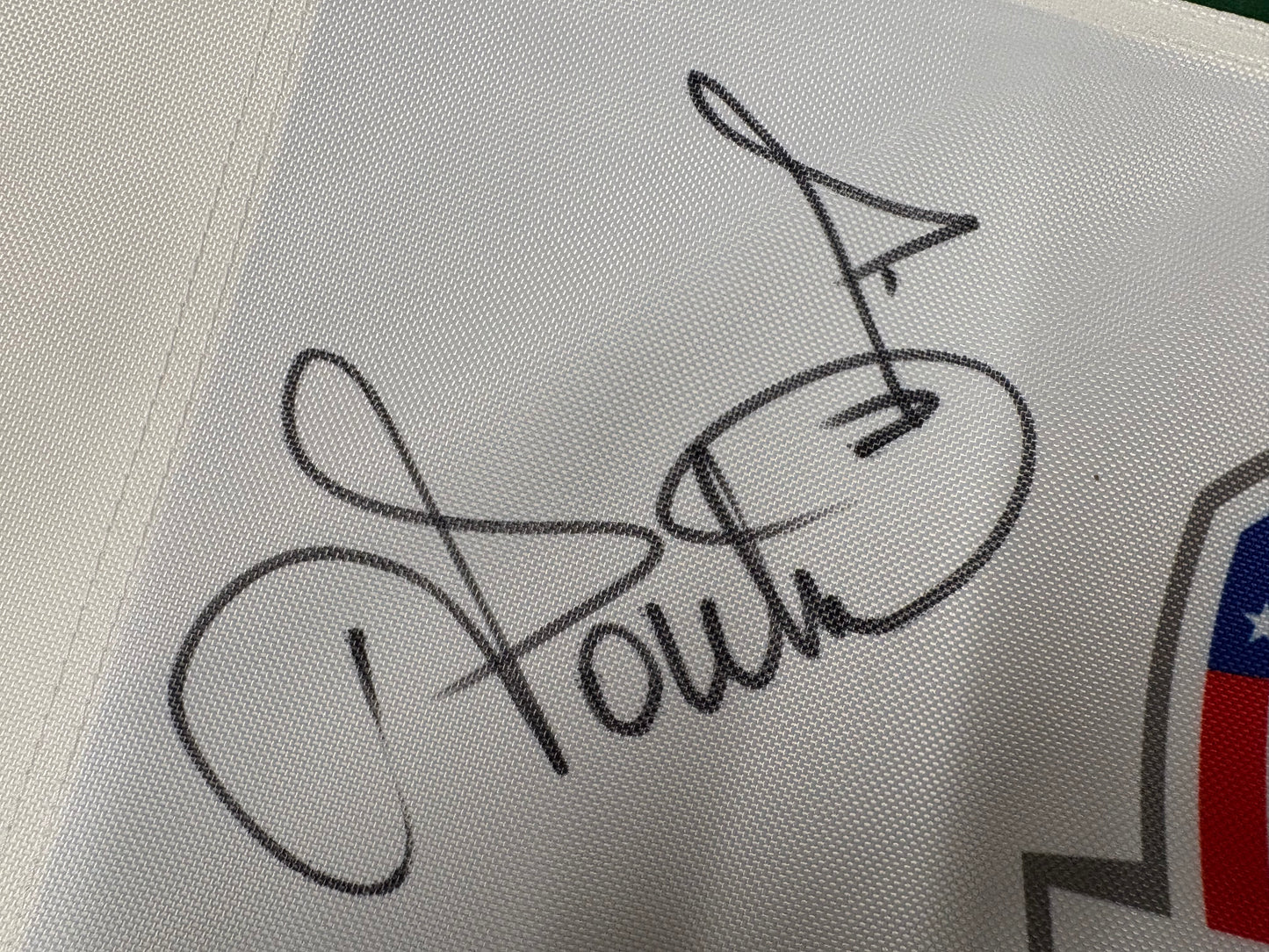 Ian Poulter Signed 2012 Ryder Cup at Medinah Country Club White Golf Flag + Dealer COA