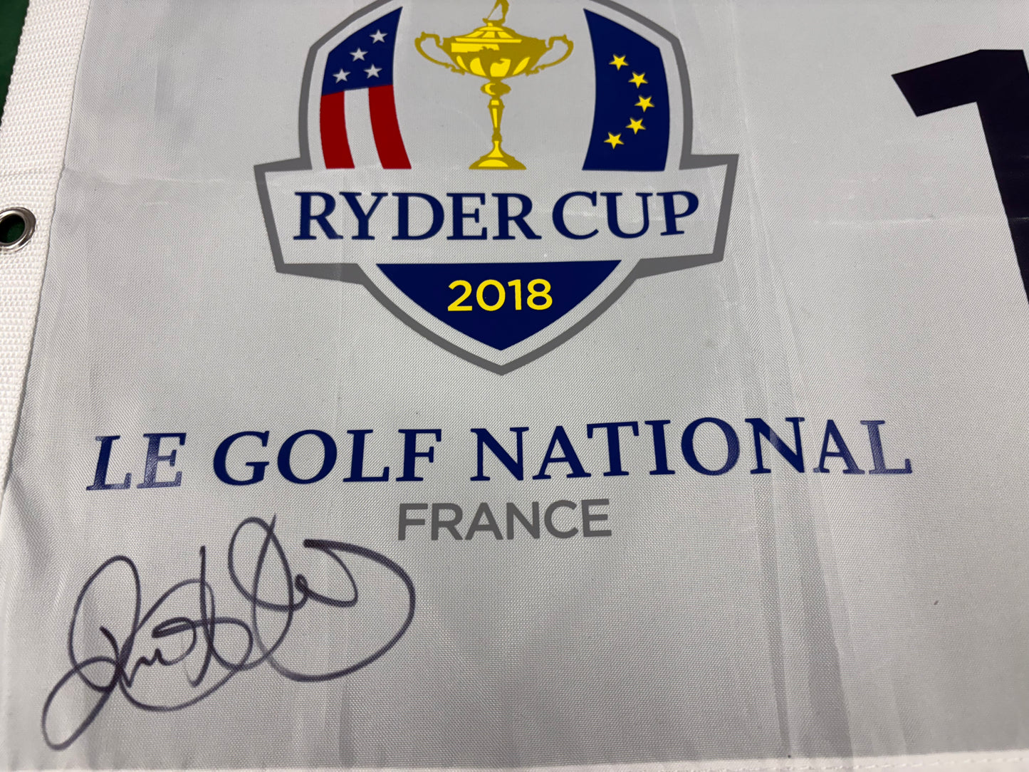Rory McIlroy Signed 2018 Ryder Cup at Le Golf National Golf Flag + Dealer COA