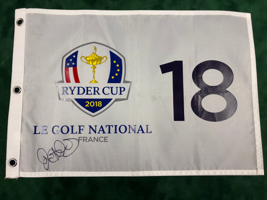 Rory McIlroy Signed 2018 Ryder Cup at Le Golf National Golf Flag + Dealer COA