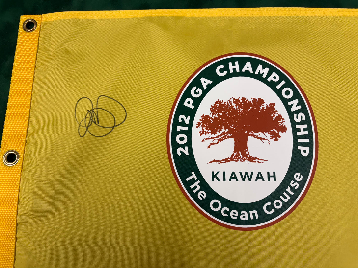 Rory McIlroy Winner Signed 2012 94th PGA Championship at Kiawah Ocean Course Golf Flag + Cert