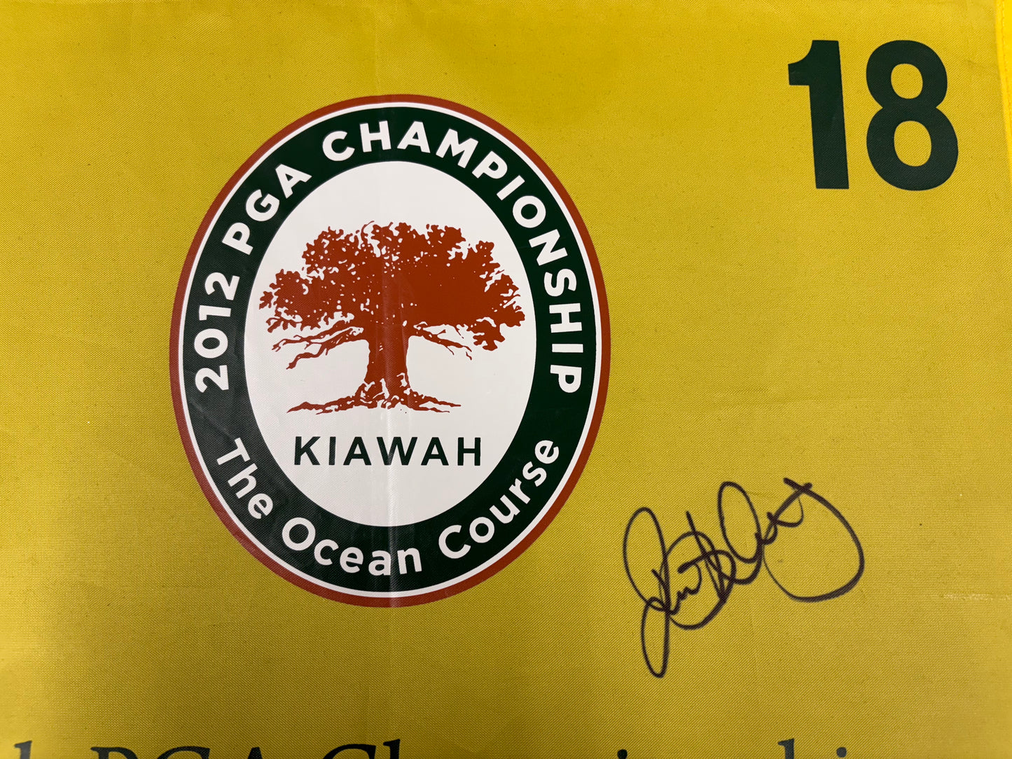 Rory McIlroy Winner Signed 2012 94th PGA Championship at Kiawah Ocean Course Golf Flag + Cert