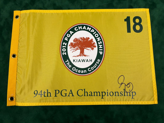 Rory McIlroy Winner Signed 2012 94th PGA Championship at Kiawah Ocean Course Golf Flag + Cert