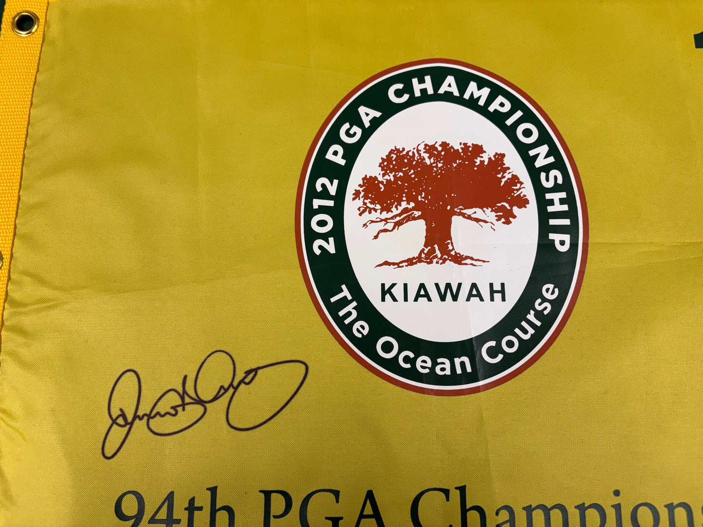 Rory McIlroy Winner Signed 2012 94th PGA Championship at Kiawah Ocean Course Golf Flag + JSA COA