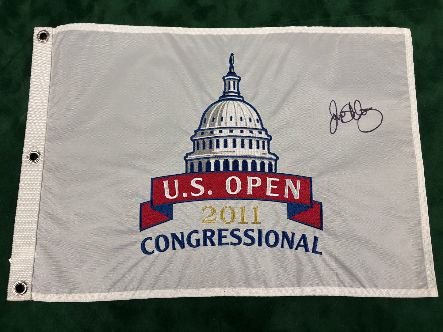 Rory McIlroy Winner Signed 2011 US Open at Congressional Embroided Golf Flag + Cert