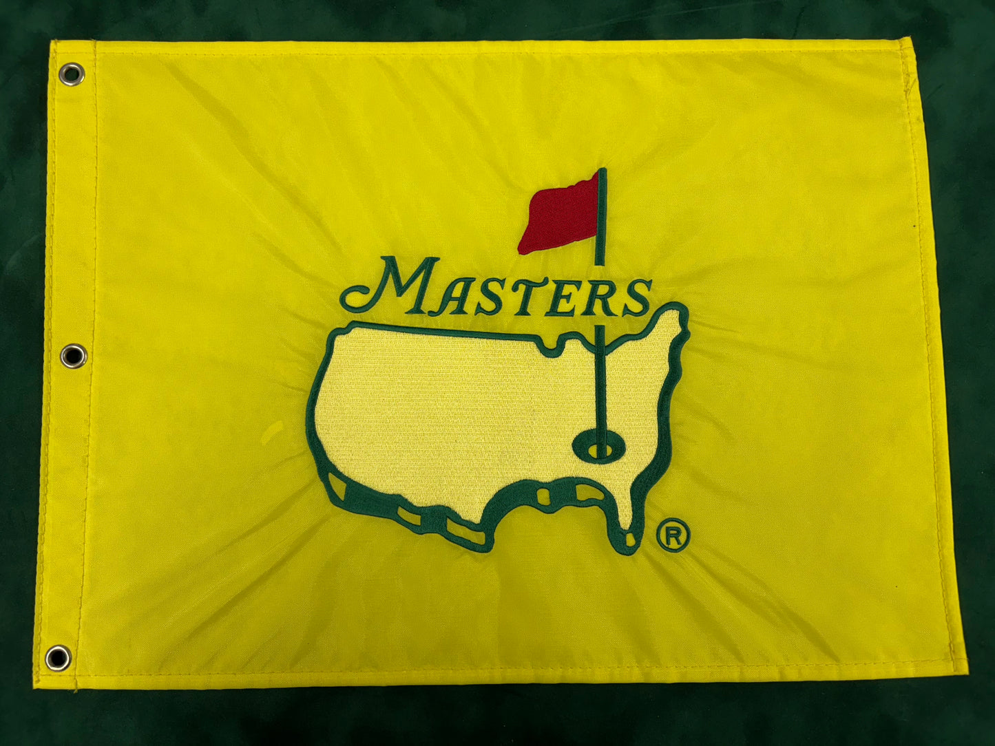 RARE 1997 Augusta Masters Embroided Centre Undated Golf Pin Flag - Unsigned Golf Flag