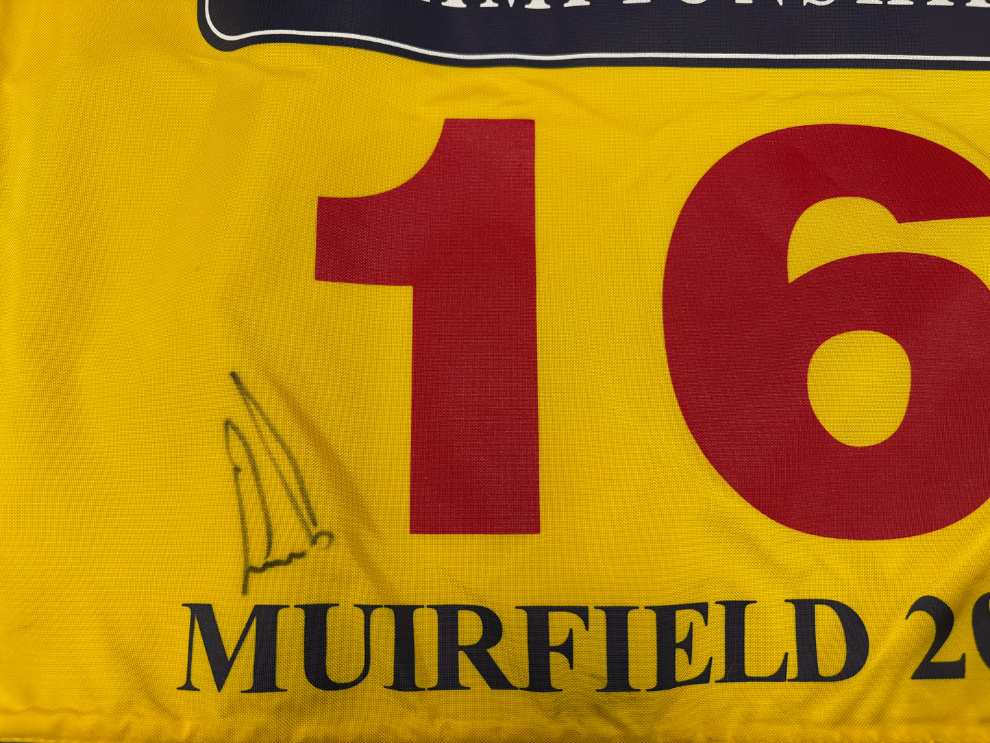 Ernie Els Winner Signed 2002 Open at Muirfield 16th Hole Course Used Golf Flag + Dealer COA