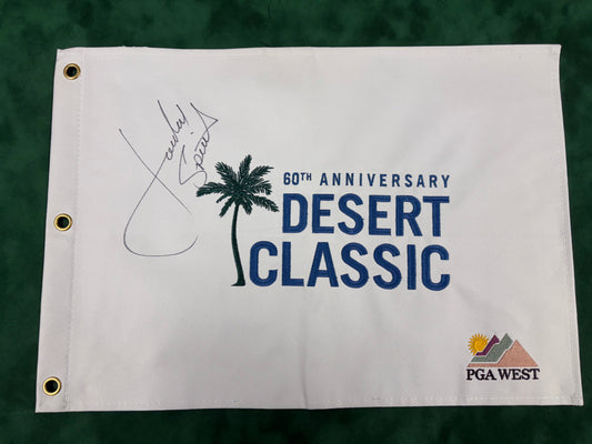Jordan Spieth Signed 60th Anniversary Desert Classic Golf Pin Flag + Dealer COA