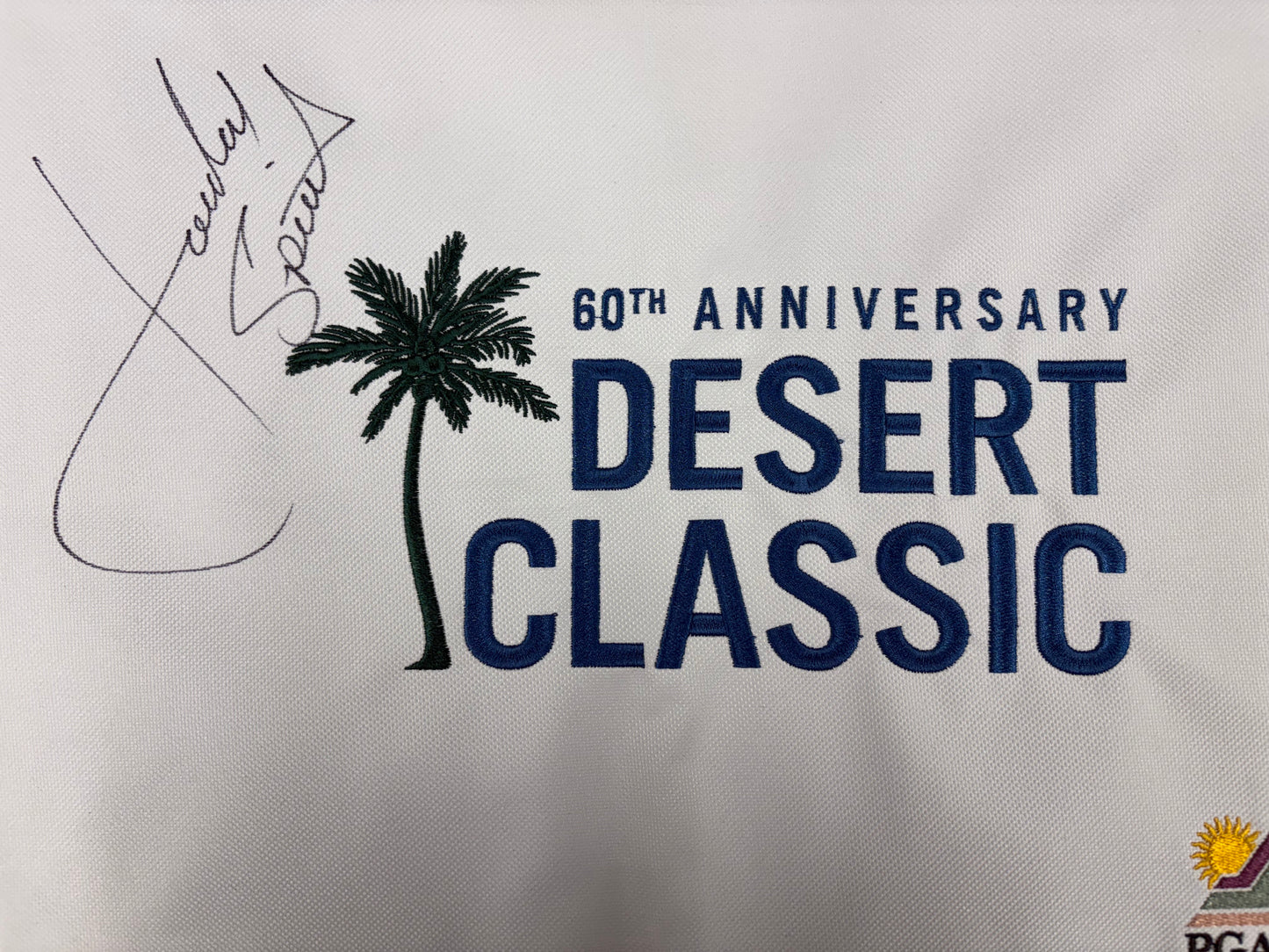 Jordan Spieth Signed 60th Anniversary Desert Classic Golf Pin Flag + Dealer COA