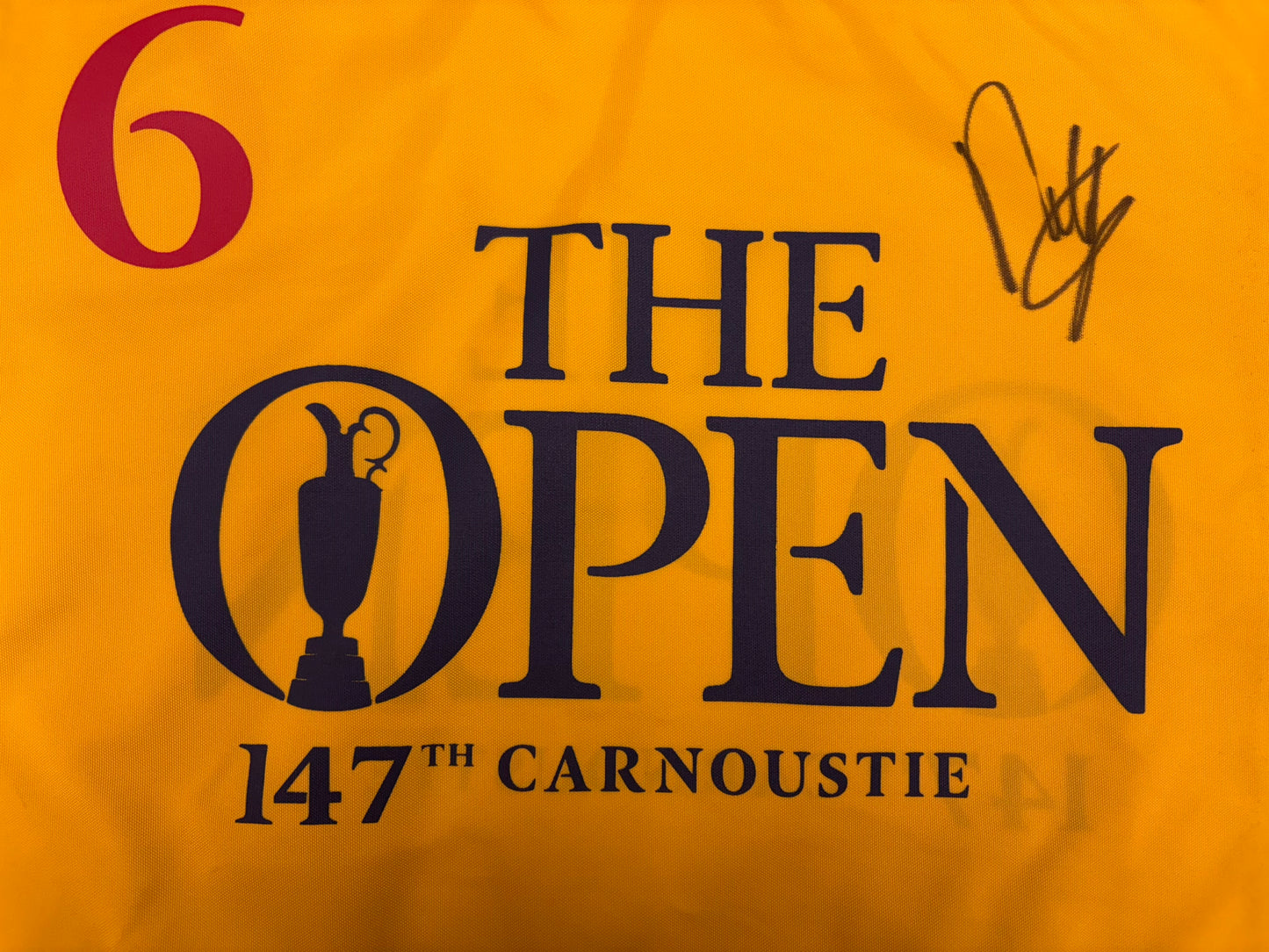 Francesco Molinari Winner Signed 2018 147th Open at Carnoustie Course Used 6th Flag + Cert