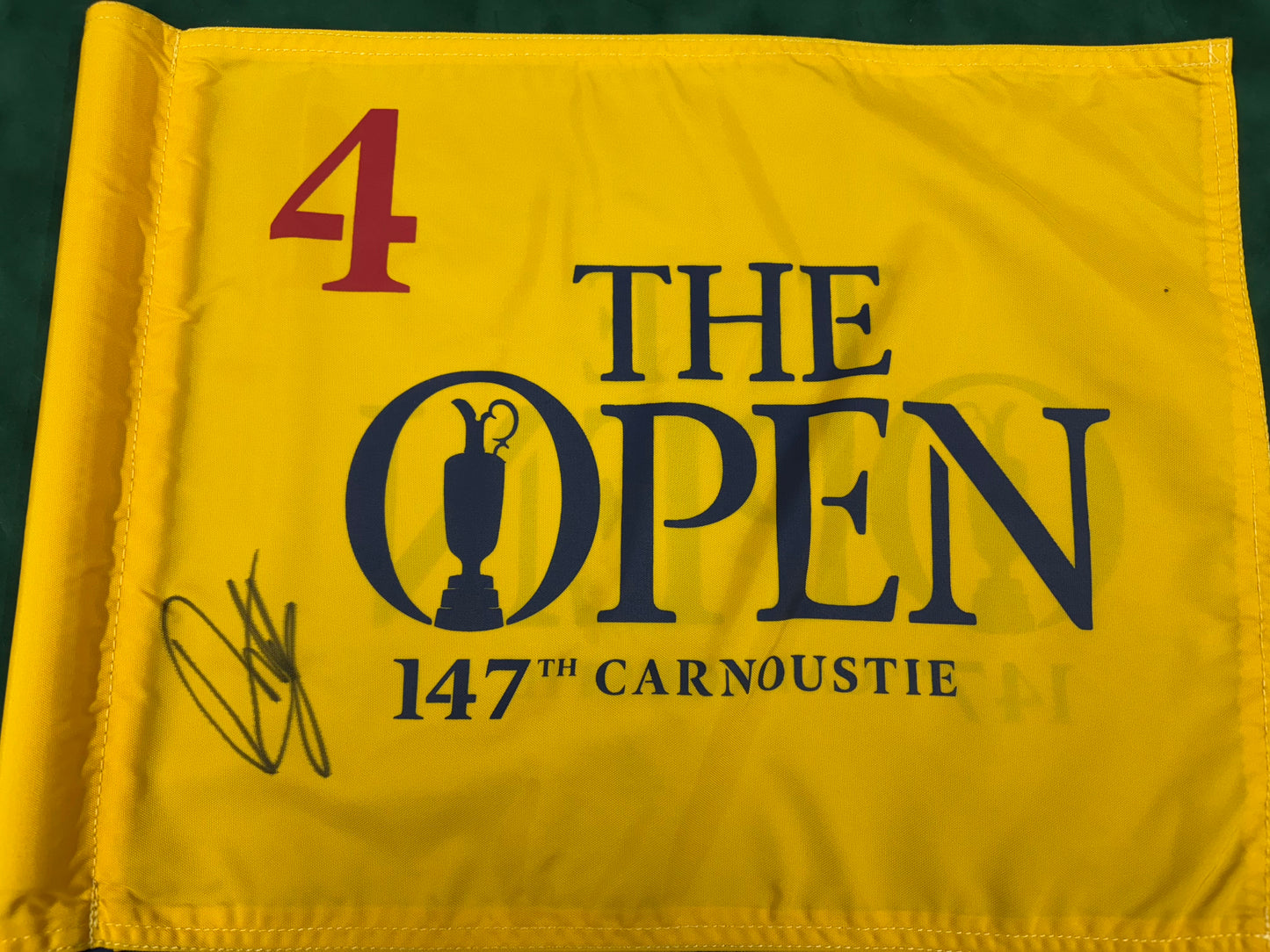 Francesco Molinari Winner Signed 2018 147th Open at Carnoustie Course Used 4th Flag + Cert