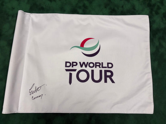 Ewen Ferguson 2024 BMW International Winner Signed DP World Tour Golf Pin Flag + Cert