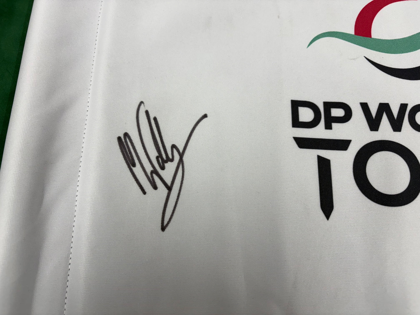 Matt Wallace 2024 Omega European Masters Winner Signed DP World Tour Golf Pin Flag + Cert