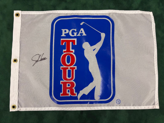Jay Haas American Golfer Signed PGA Tour Golf Pin Flag + Dealer COA