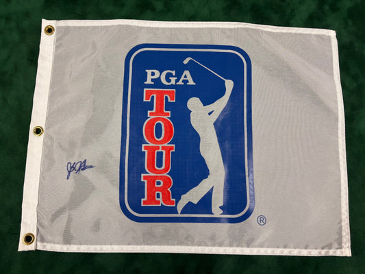 JB Holmes American Golfer Rare Signed PGA Tour Golf Pin Flag + Cert