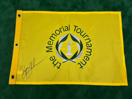 Bryson DeChambeau 2018 Winner Signed The Memorial Tournament Golf Pin Flag + Cert