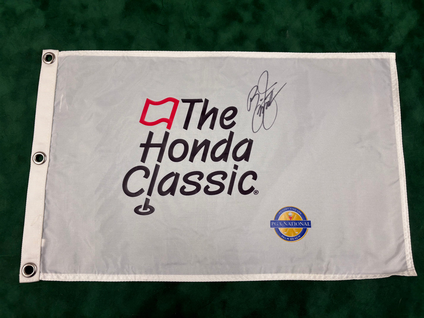Rickie Fowler 2017 Winner Signed The Honda Classic Golf Pin Flag + Cert