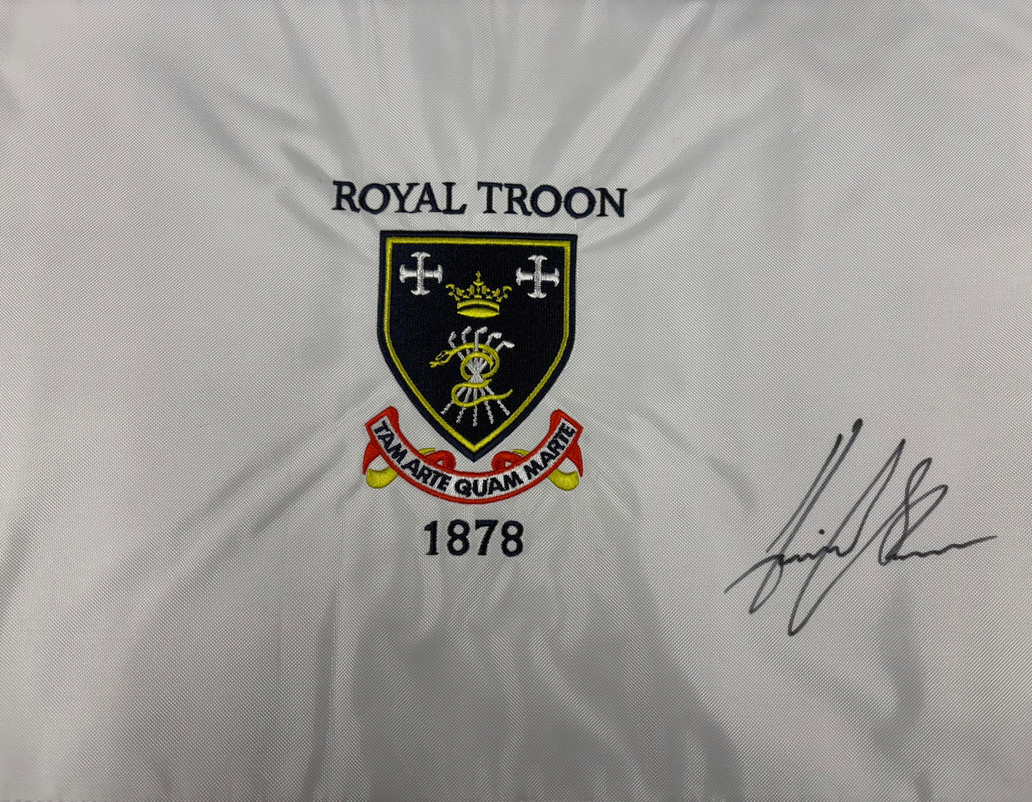 Henrik Stenson Signed Royal Troon Golf Club Pin Flag + Dealer COA