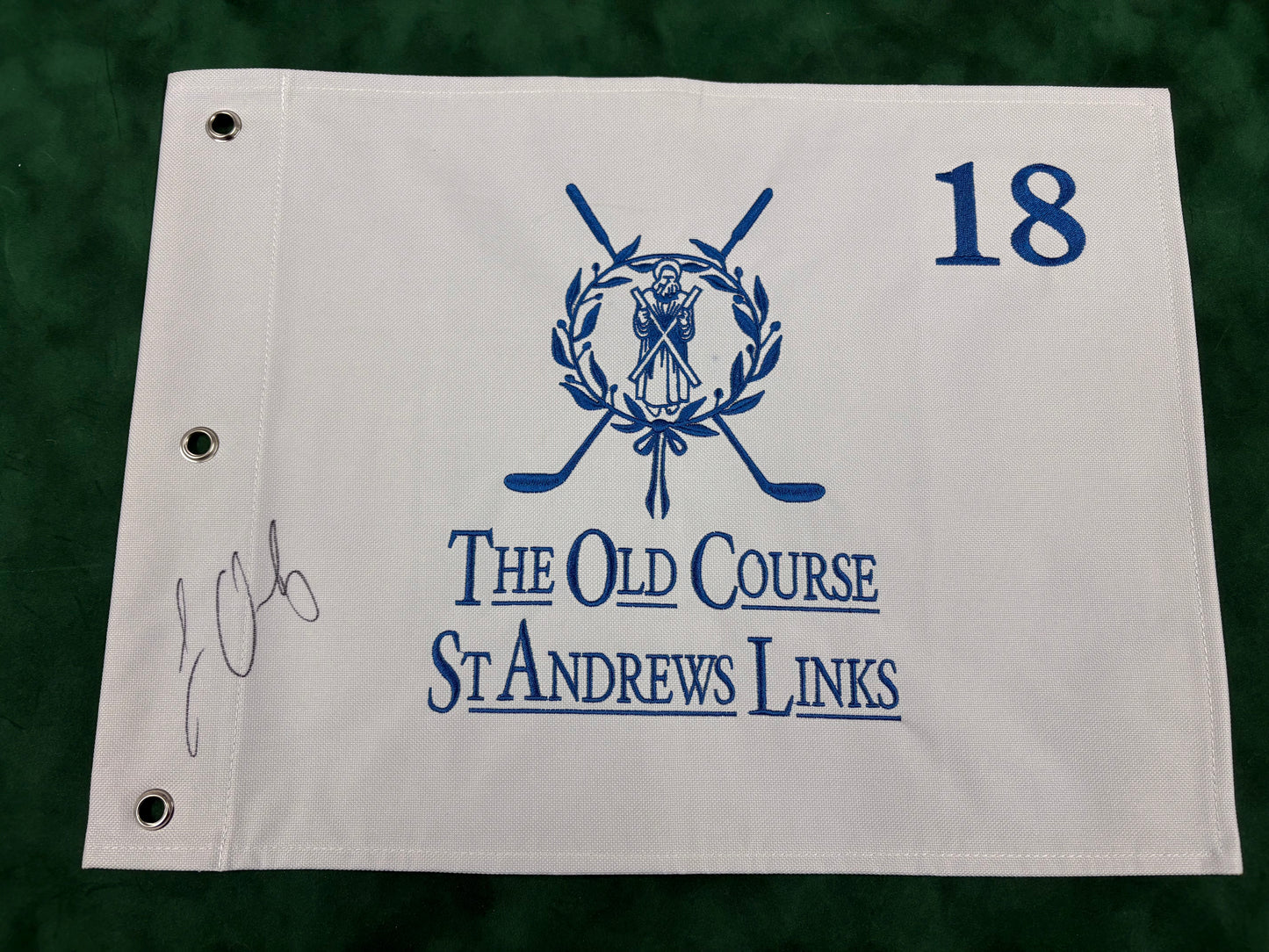 Louis Oosthuizen Signed The Old Course St Andrews Links Golf Pin Flag + Cert