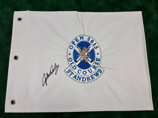 John Daly Signed 2015 Open at St Andrews Old Course Golf Pin Flag + Cert