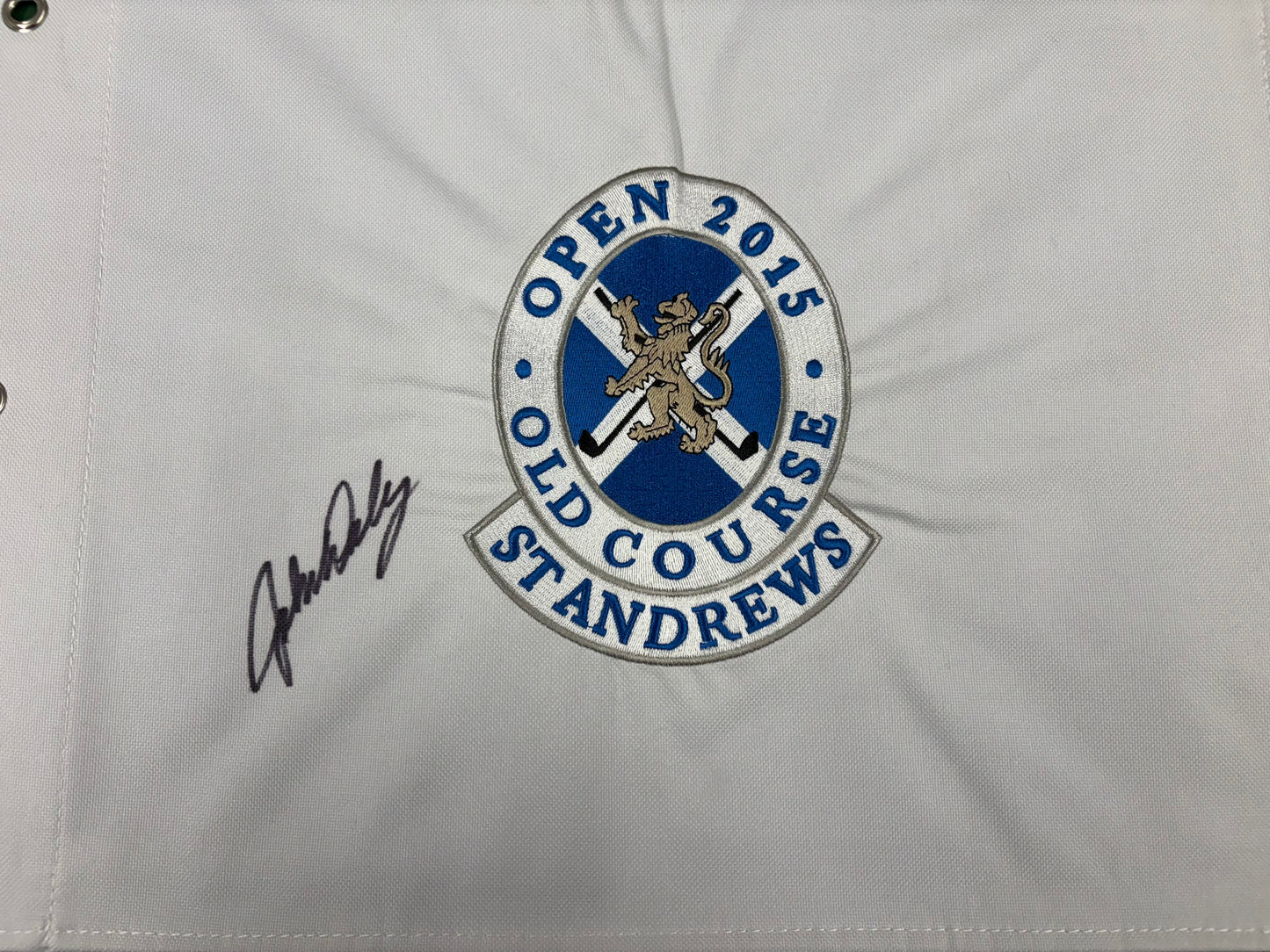 John Daly Signed 2015 Open at St Andrews Old Course Golf Pin Flag + Cert