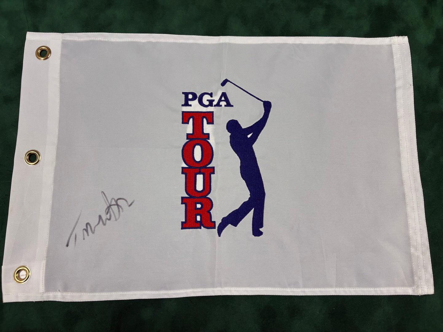 Tom Watson Signed PGA Tour Golf Pin Flag + Dealer COA