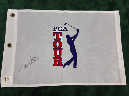 Tom Watson Signed PGA Tour Golf Pin Flag + Dealer COA