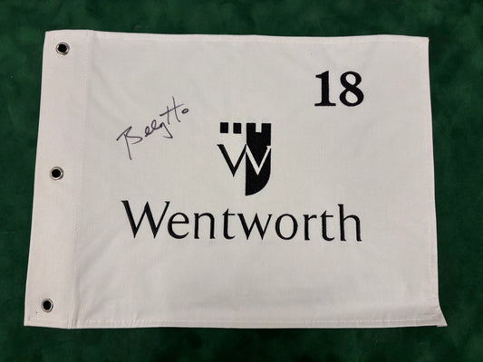 Billy Horschel Two-Time BMW PGA Winner Signed Wentworth Golf Pin Flag + Dealer COA